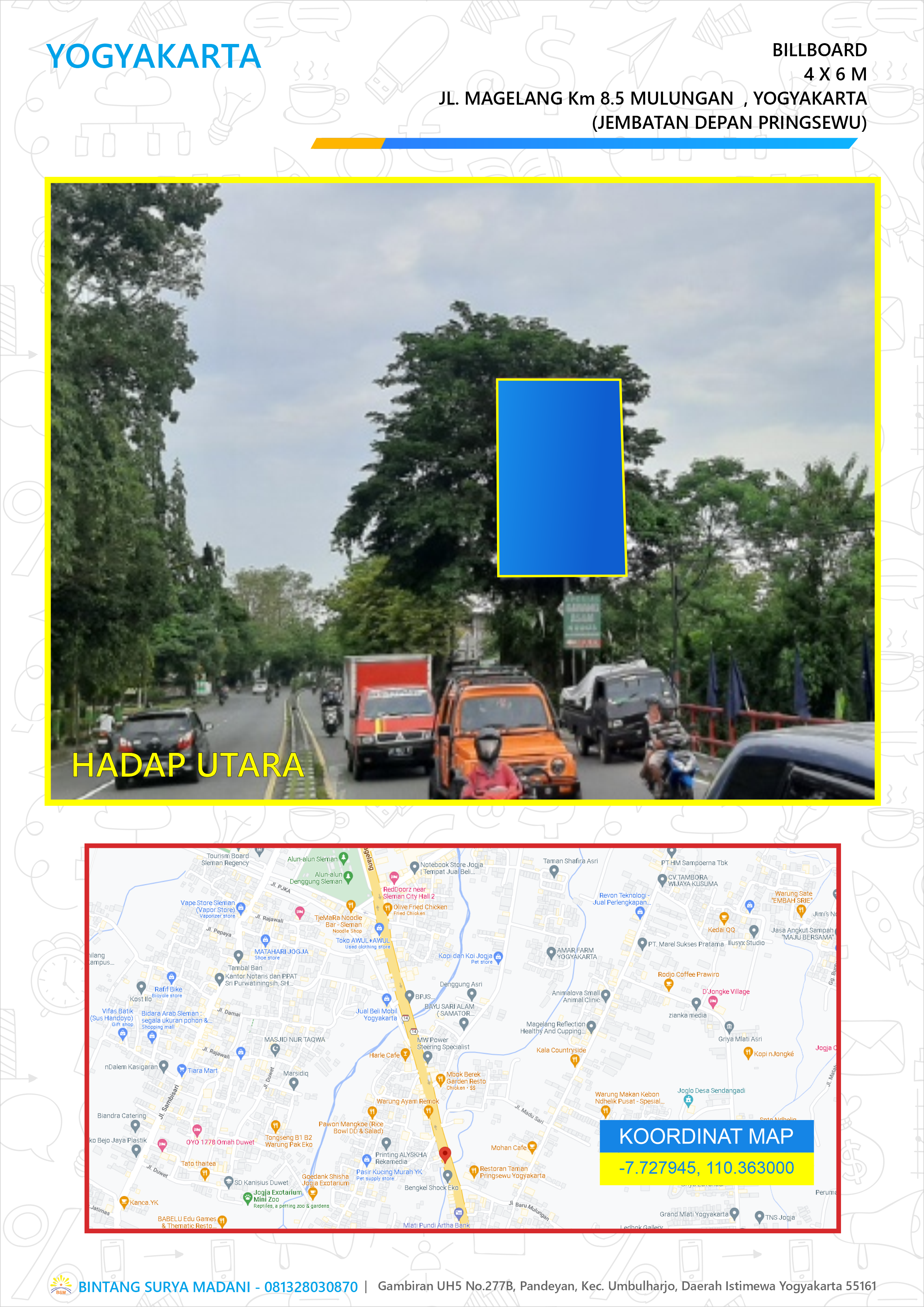 Baliho 4x6m - jl magelang Km 8,5 Mulungan Sleman