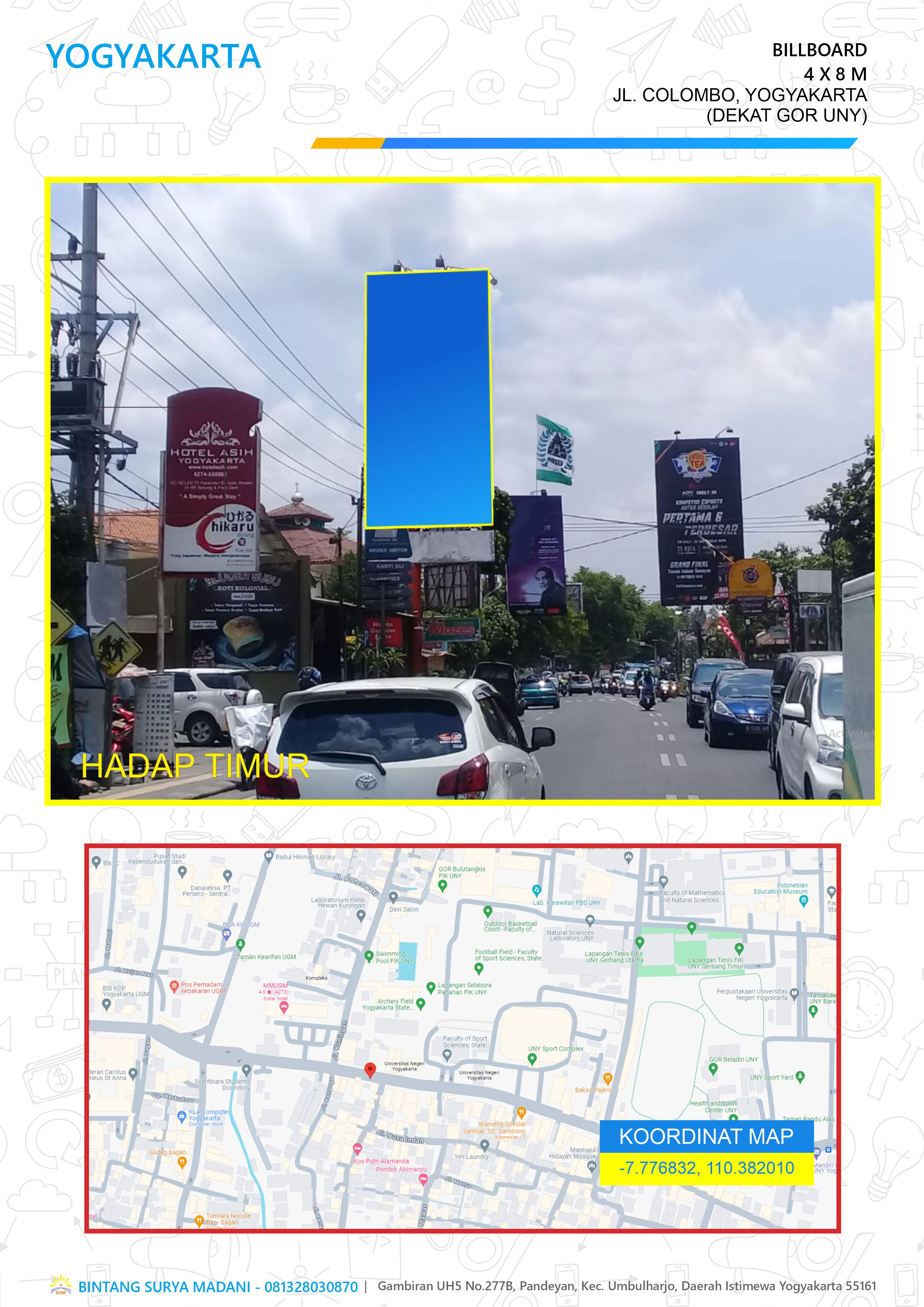 Billboard 4x8m - Jl. Colombo, Jogja