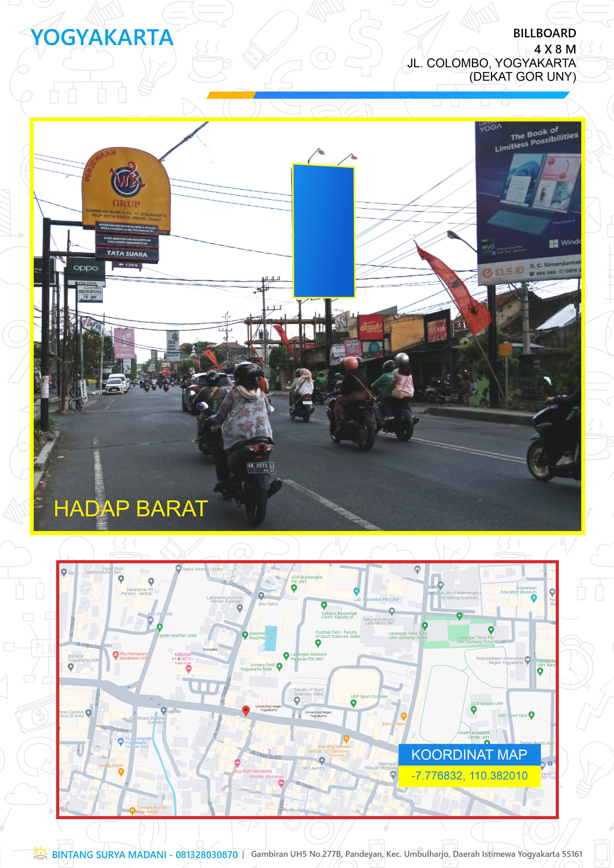 Billboard 4x8m - Jl. Colombo, Jogja